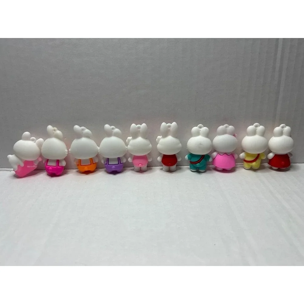 Set of 10 - 2inch Tall Resin Bunny Figurines